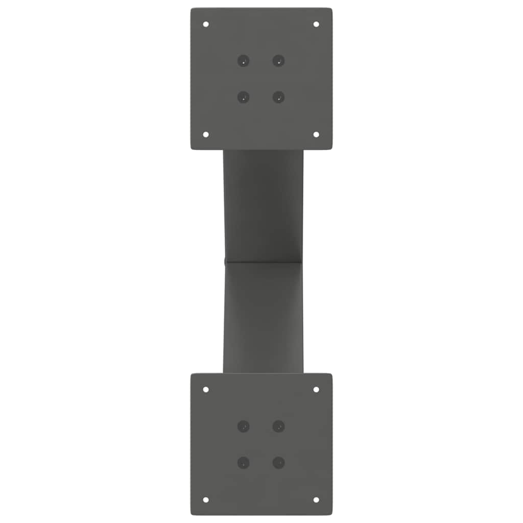 Pieds de table basse en forme de X, 2 pièces, anthracite, 60 x (42-43) cm, acier - XIOS