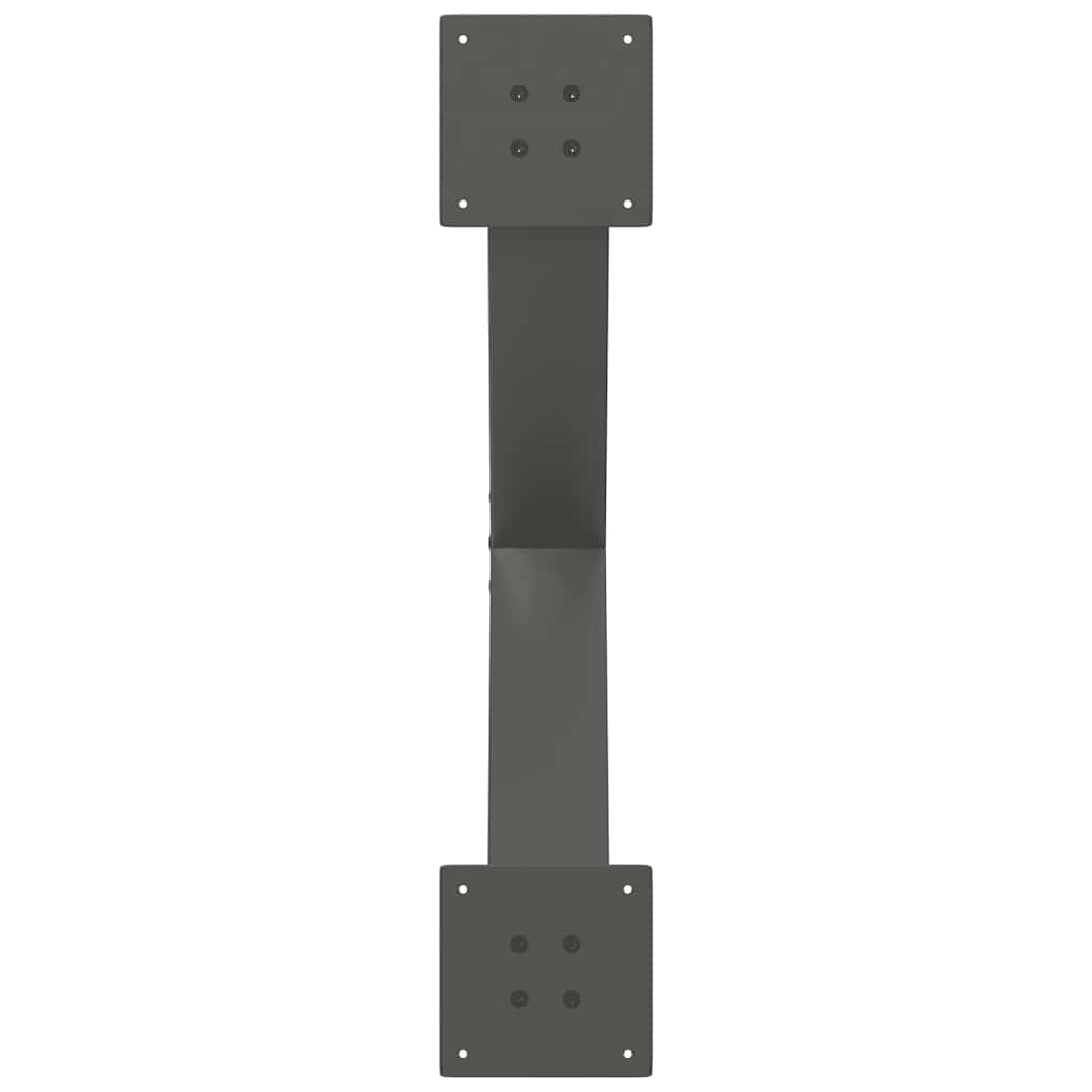 Pieds de table basse en forme de X, 2 pièces, anthracite, 70 x (42-43) cm, acier - XIOS