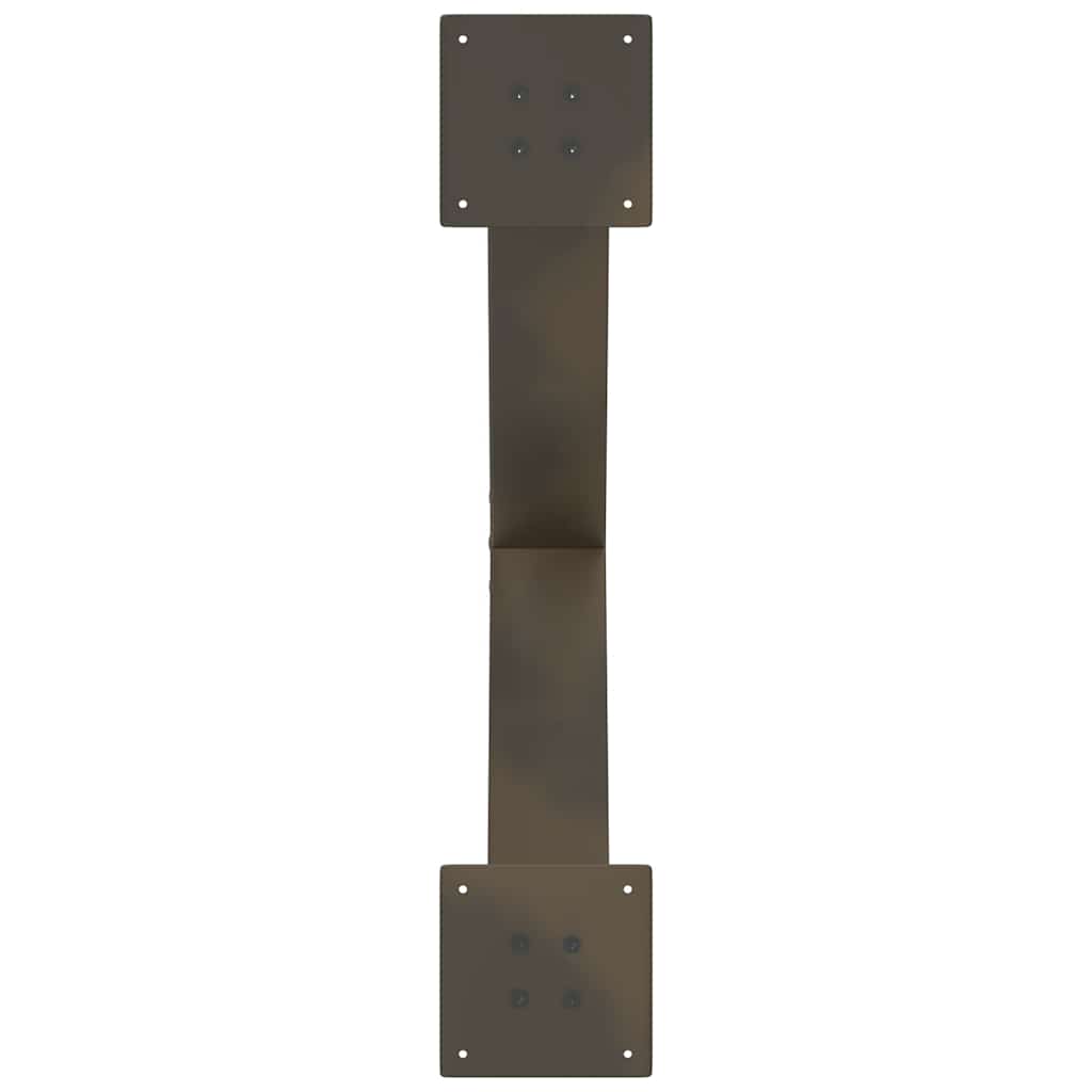 Pieds de table basse en forme de X, 2 pièces, acier naturel, 70 x (42-43) cm - XIOS