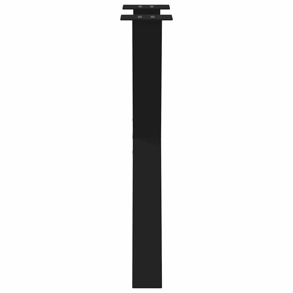 Pieds de table à manger en forme de X, 2 pièces, noir, 50 x (72-73) cm, acier - XIOS