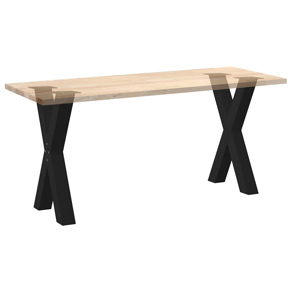 Pieds de table à manger en forme de X, 2 pièces, noir, 50 x (72-73) cm, acier - XIOS