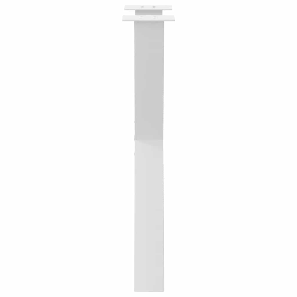 Pieds de table à manger en forme de X, 2 pièces, blanc, 50 x (72-73) cm, acier - XIOS