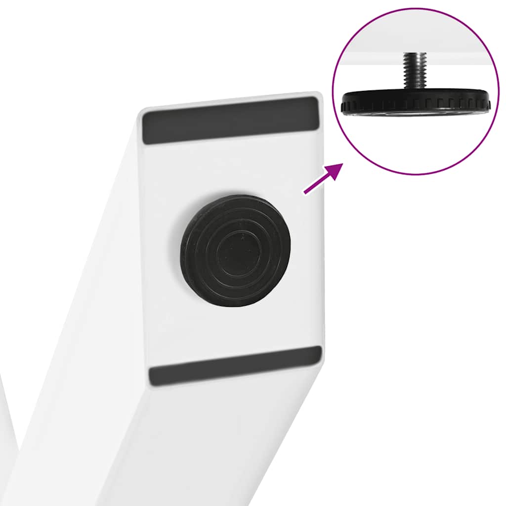 Pieds de table à manger en forme de X, 2 pièces, blanc, 50 x (72-73) cm, acier - XIOS