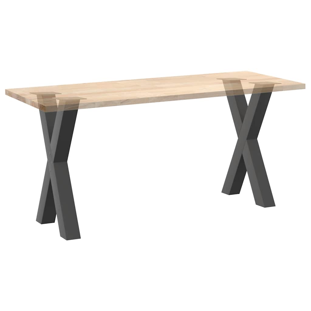 Pieds de table à manger en forme de X 2 pièces Anthracite 50 x (72-73) cm Acier - XIOS