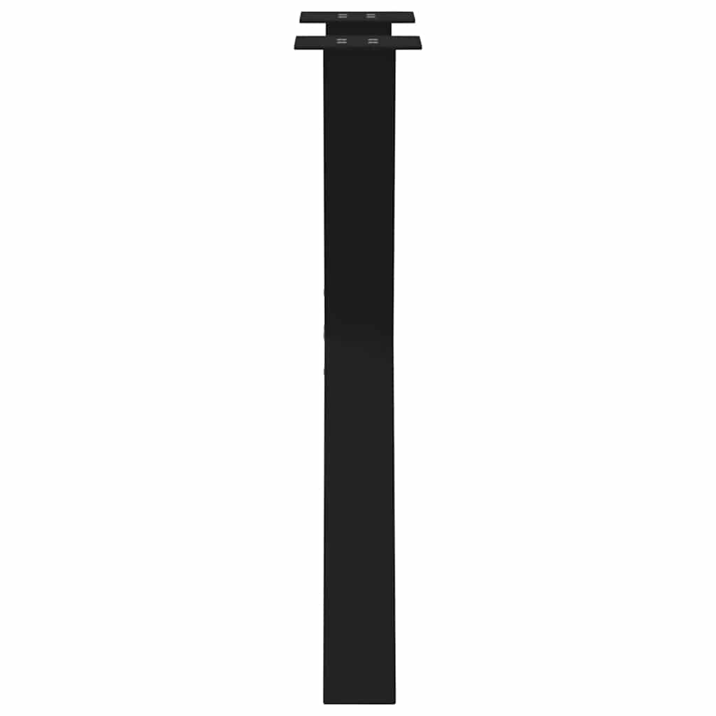 Pieds de table à manger en forme de X, 2 pièces, noir, 60 x (72-73) cm, acier - XIOS