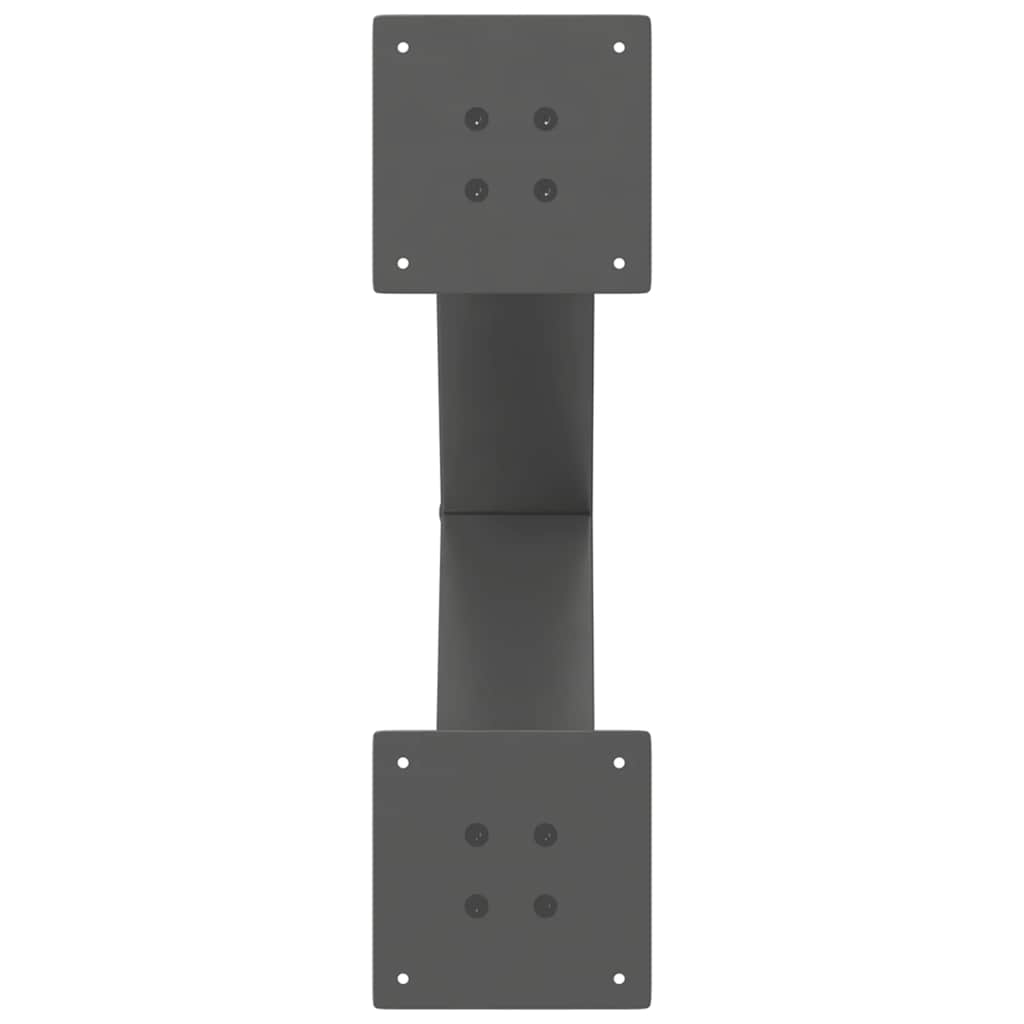 Pieds de table à manger en forme de X, 2 pièces, anthracite, 60 x (72-73) cm, acier - XIOS