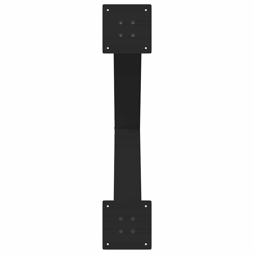 Pieds de table à manger en forme de X, 2 pièces, noir, 70 x (72-73) cm, acier - XIOS