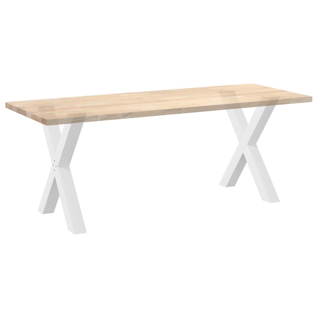 Pieds de table à manger en forme de X, 2 pièces, blanc, 70 x (72-73) cm, acier - XIOS