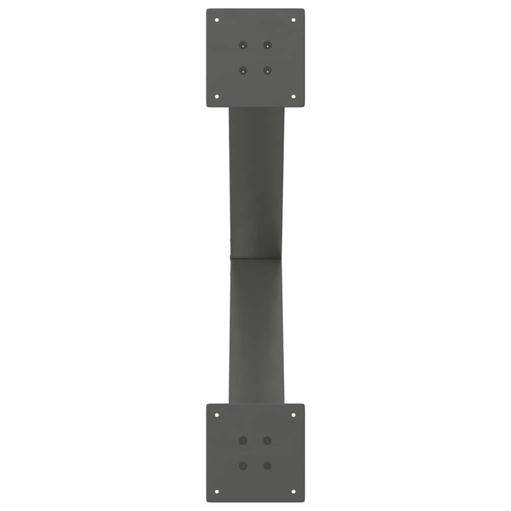 Pieds de table à manger en forme de X, 2 pièces, anthracite, 80 x (72-73) cm, acier - XIOS