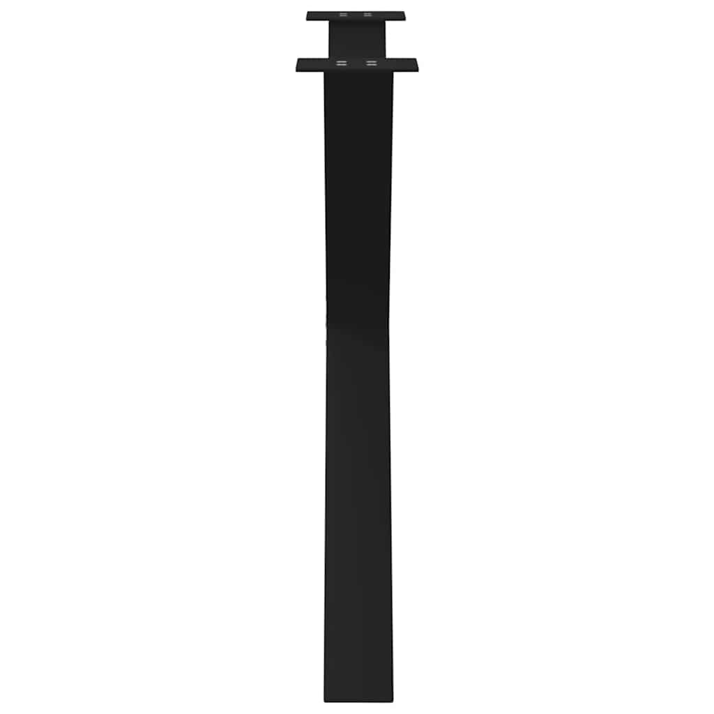 Pieds de table à manger en forme de X, 2 pièces, noir, 90 x (72-73) cm, acier - XIOS