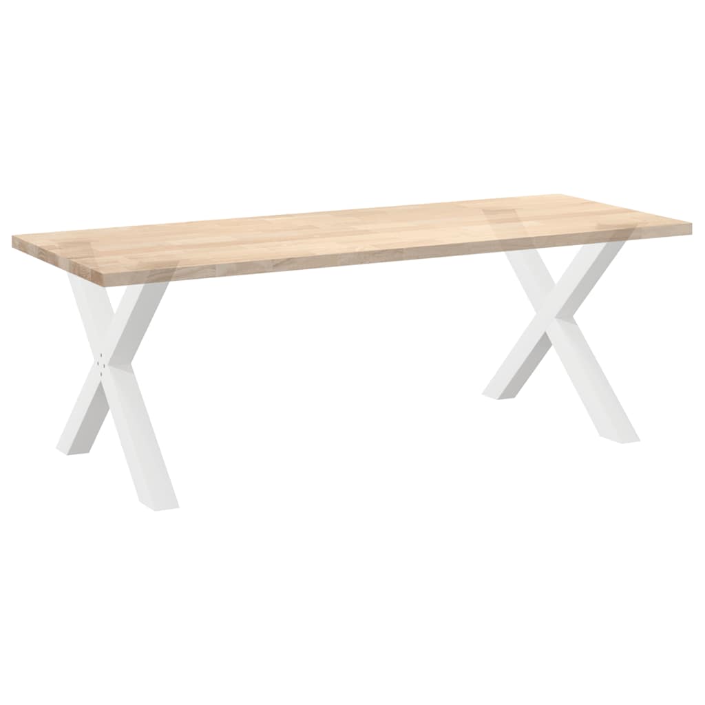 Pieds de table à manger en forme de X, 2 pièces, blanc, 90 x (72-73) cm, acier - XIOS