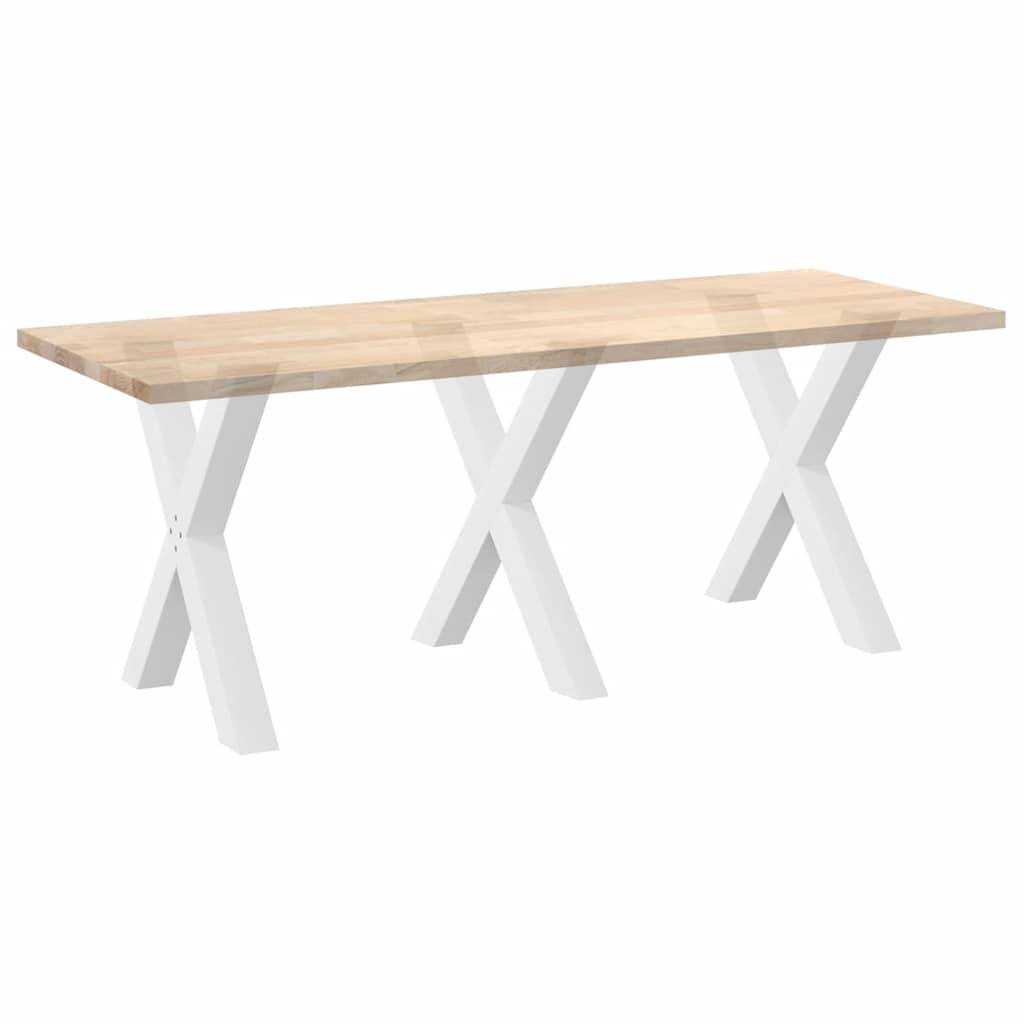 Pieds de table à manger en forme de X, 3 pièces, blanc, 80 x (72-73) cm, acier - XIOS