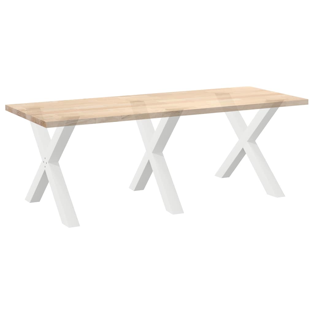 Pieds de table à manger en forme de X, 3 pièces, blanc, 90 x (72-73) cm, acier - XIOS