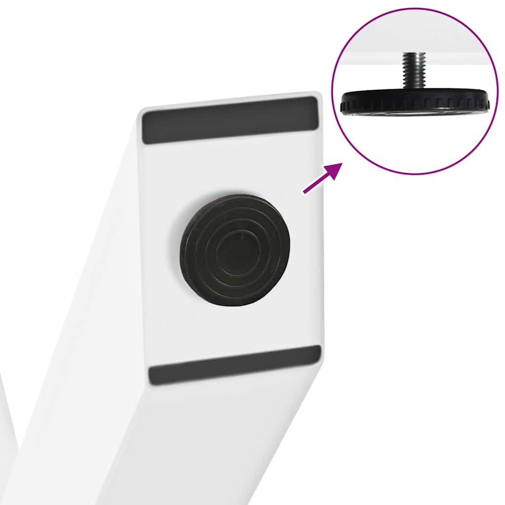 Pieds de table à manger en forme de X, 3 pièces, blanc, 90 x (72-73) cm, acier - XIOS