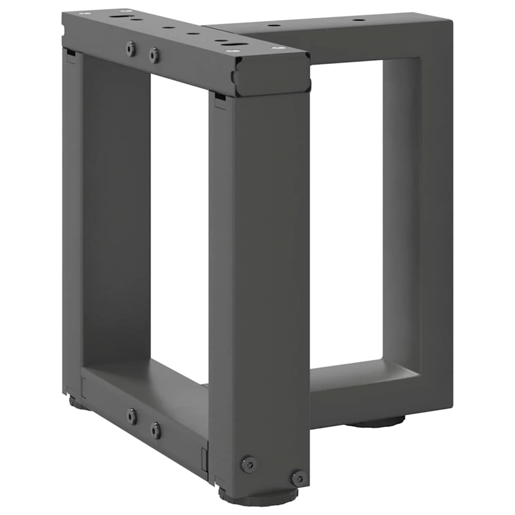 Pieds de table basse en T 2 pièces Anthracite 30x25x(30-31) cm Acier - XIOS