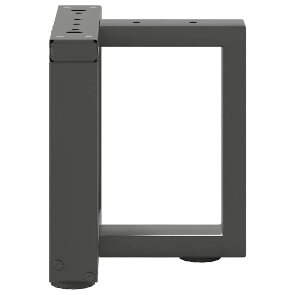 Pieds de table basse en T 2 pièces Anthracite 30x25x(30-31) cm Acier - XIOS