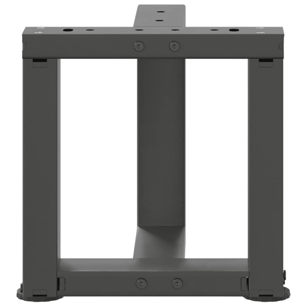 Pieds de table basse en T 2 pièces Anthracite 30x25x(30-31) cm Acier - XIOS
