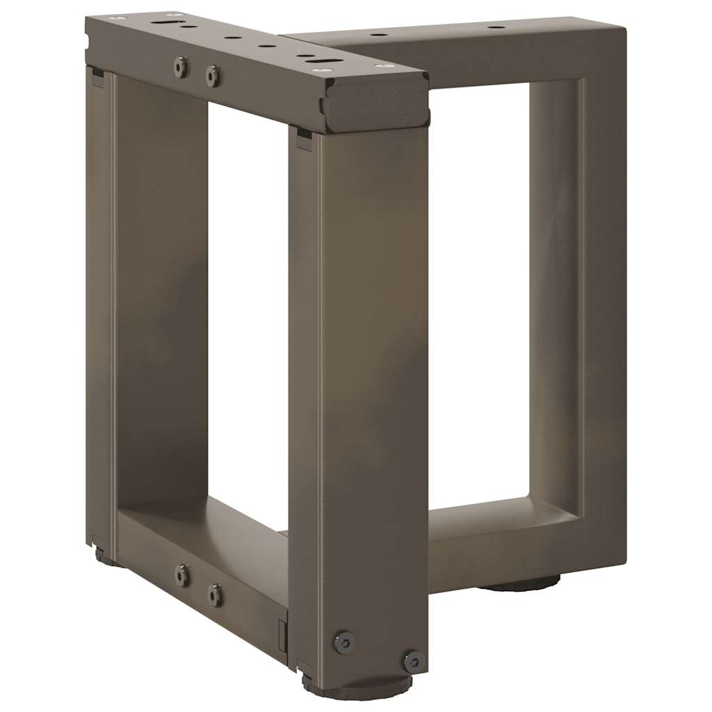 Pieds de table basse en T, 2 pièces, noir, 30 x 25 x (30-31) cm, acier - XIOS