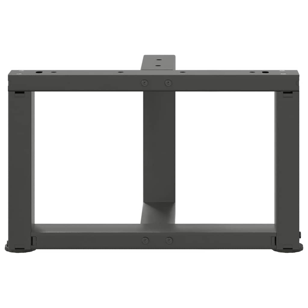 Pieds de table basse en T, 2 pièces, anthracite, 40 x 25 x (30-31) cm, acier - XIOS