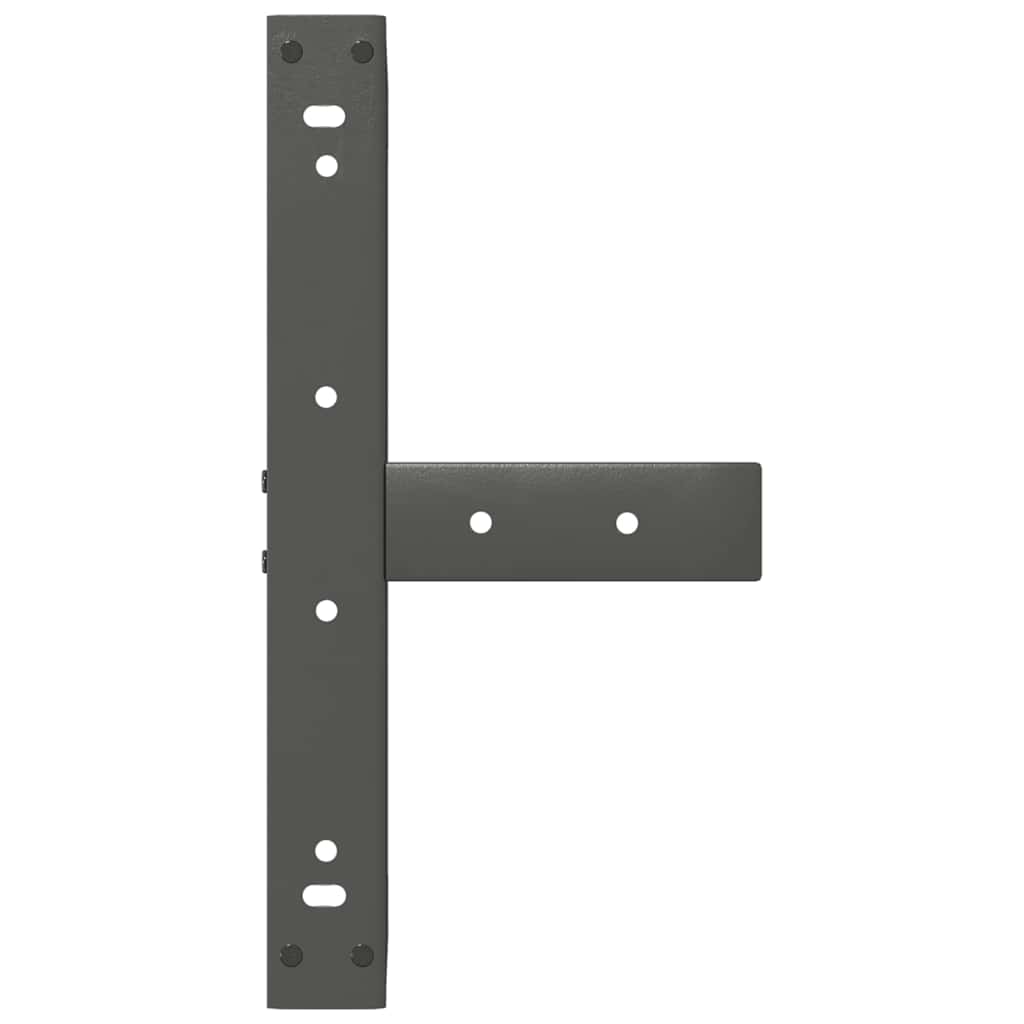 Pieds de table basse en T, 2 pièces, anthracite, 40 x 25 x (30-31) cm, acier - XIOS