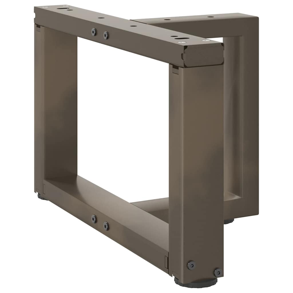 Pieds de table basse en T, 2 pièces, noir, 40 x 25 x (30-31) cm, acier - XIOS