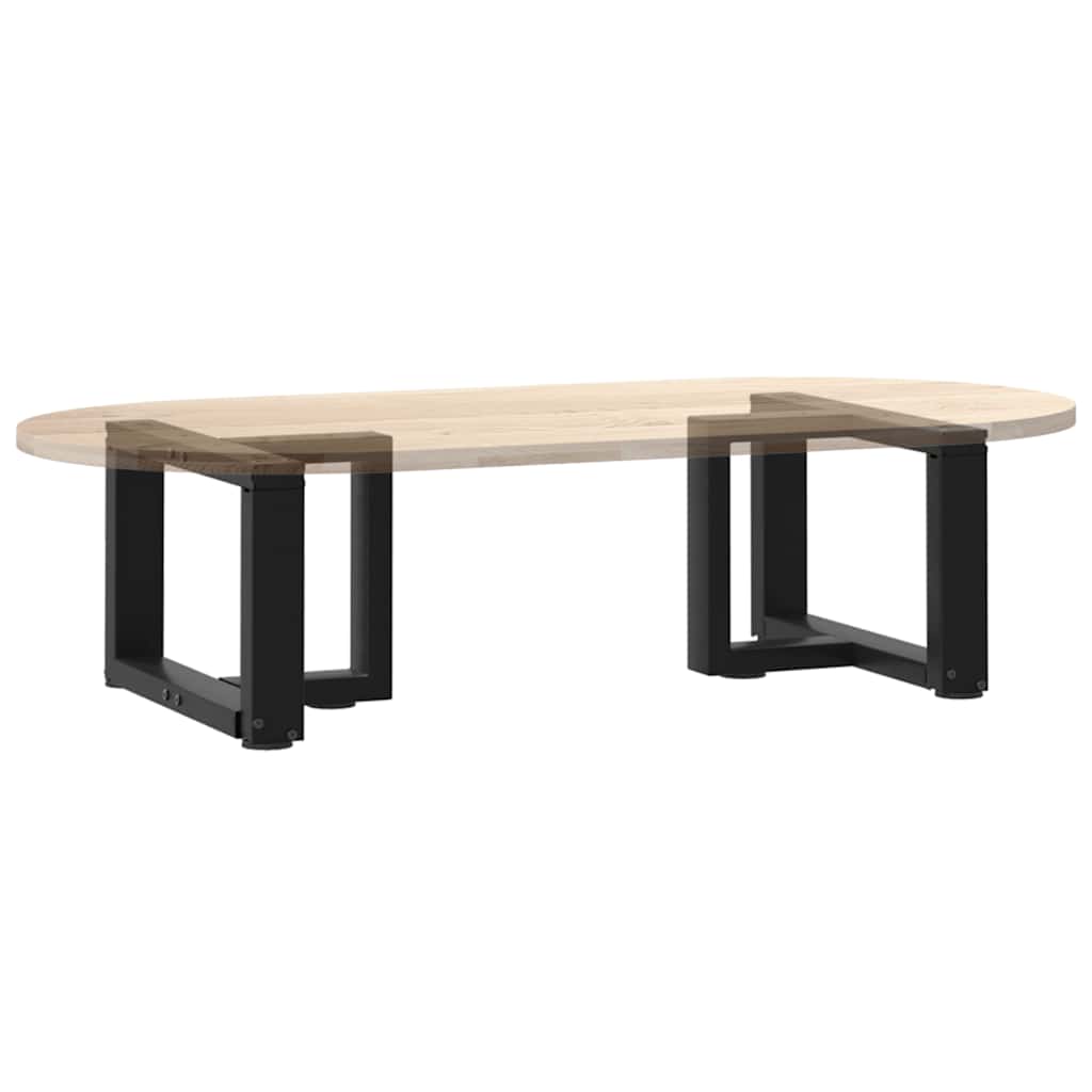 Pieds de table basse en T, 2 pièces, noir, 50 x 25 x (30-31) cm, acier - XIOS
