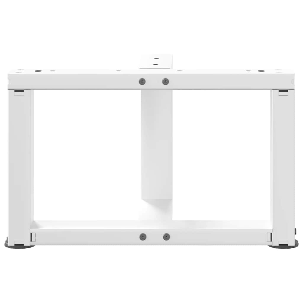 Pieds de table basse en T, 2 pièces, blanc, 50 x 25 x (30-31) cm, acier - XIOS