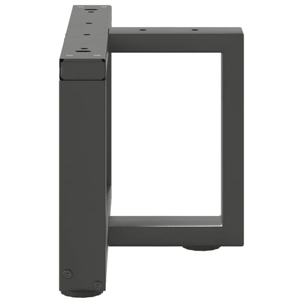 Pieds de table basse en T, 2 pièces, anthracite, 50 x 25 x (30-31) cm, acier - XIOS