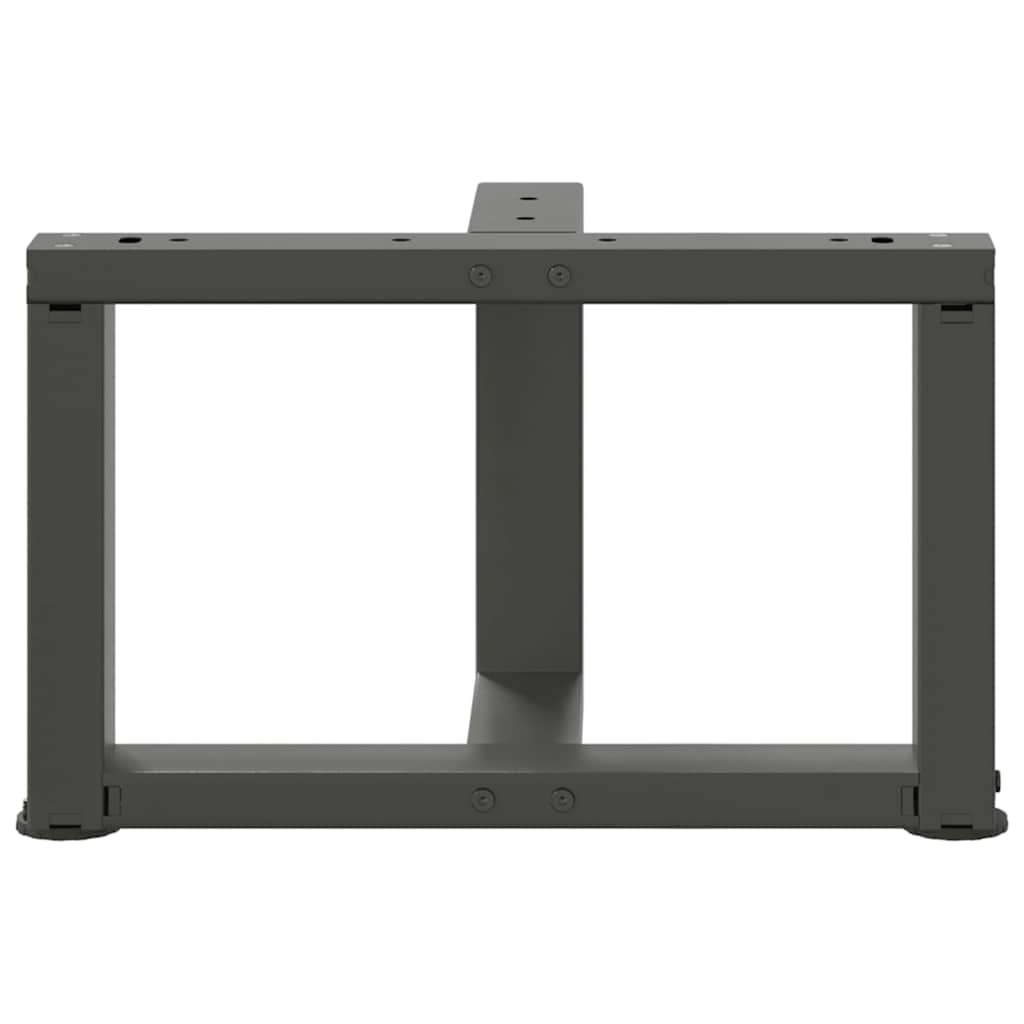 Pieds de table basse en T, 2 pièces, anthracite, 50 x 25 x (30-31) cm, acier - XIOS