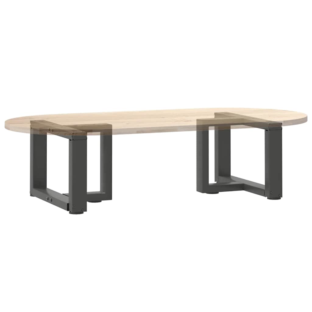 Pieds de table basse en T, 2 pièces, anthracite, 50 x 25 x (30-31) cm, acier - XIOS