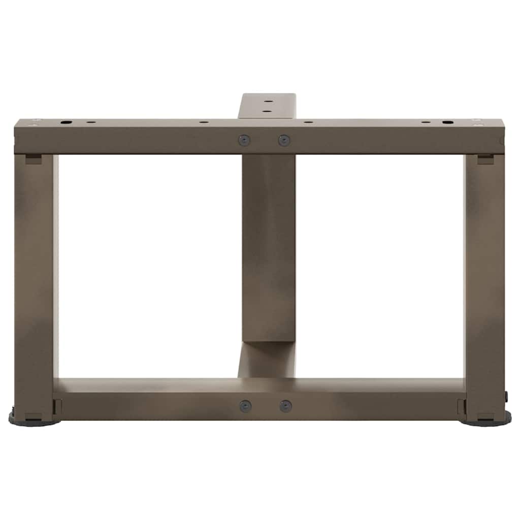 Pieds de table basse en T, 2 pièces, noir, 50 x 25 x (30-31) cm, acier - XIOS