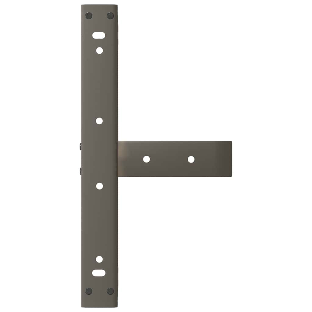 Pieds de table basse en T, 2 pièces, noir, 50 x 25 x (30-31) cm, acier - XIOS
