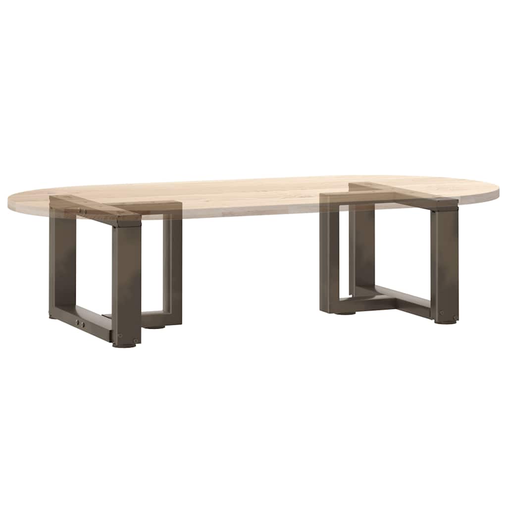 Pieds de table basse en T, 2 pièces, noir, 50 x 25 x (30-31) cm, acier - XIOS