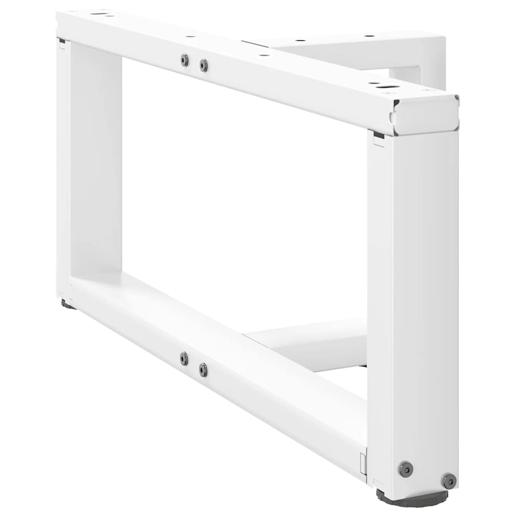 Pieds de table basse en T, 2 pièces, blanc, 60 x 25 x (30-31) cm, acier - XIOS
