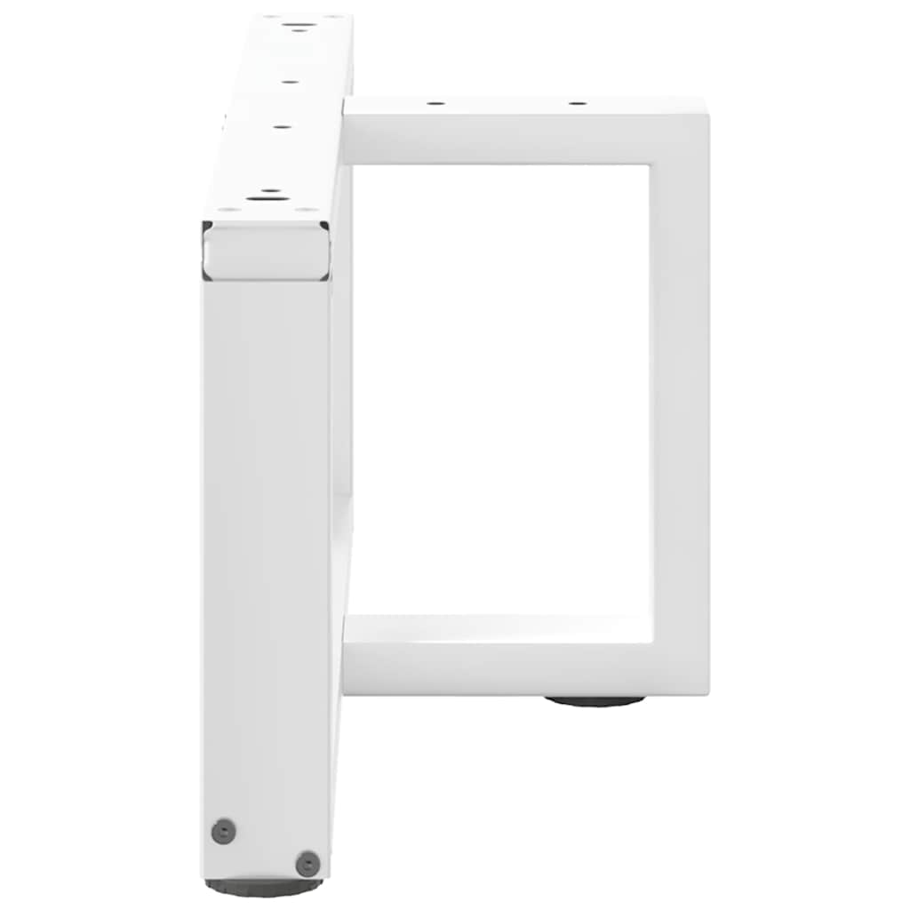 Pieds de table basse en T, 2 pièces, blanc, 60 x 25 x (30-31) cm, acier - XIOS