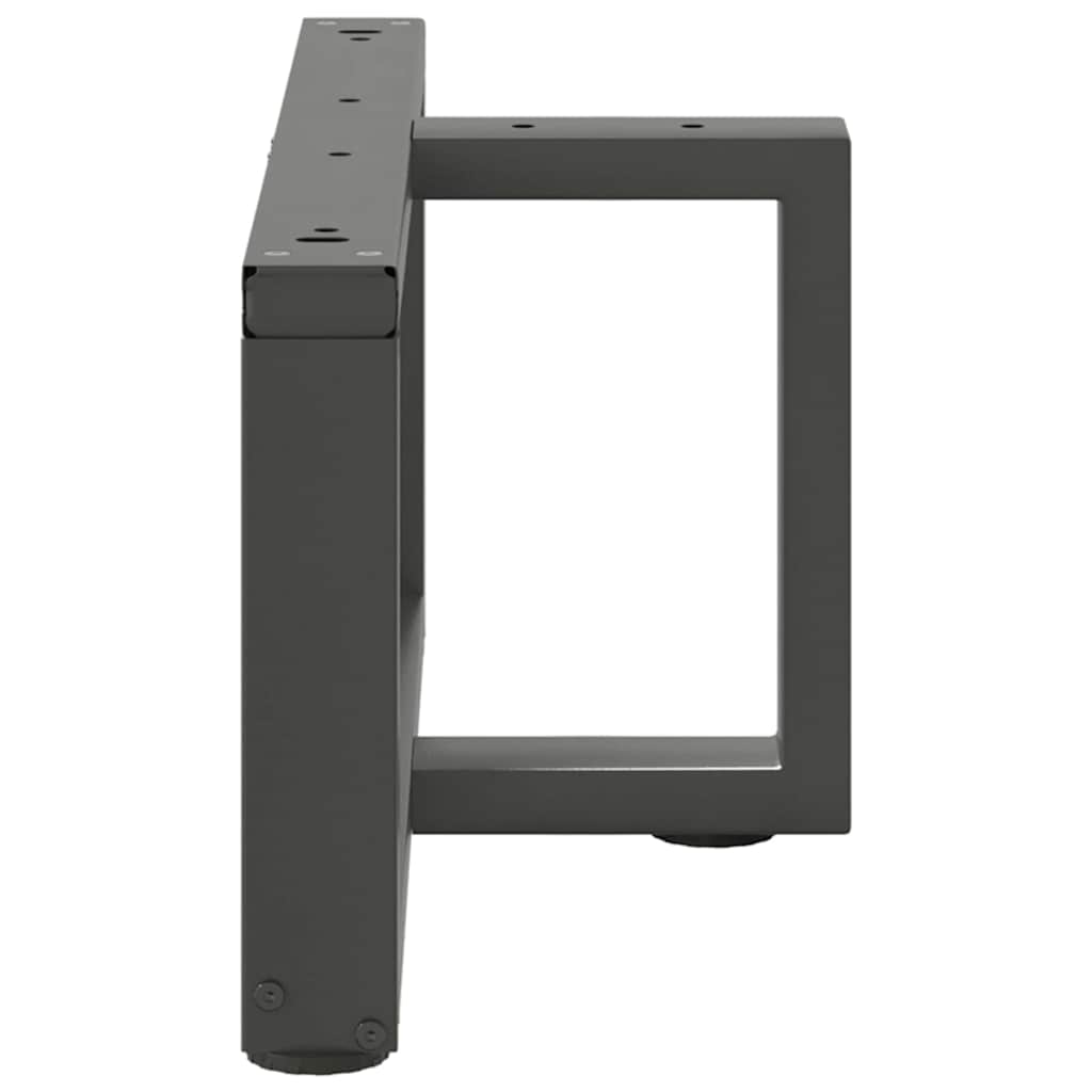 Pieds de table basse en T, 2 pièces, anthracite, 60 x 25 x (30-31) cm, acier - XIOS