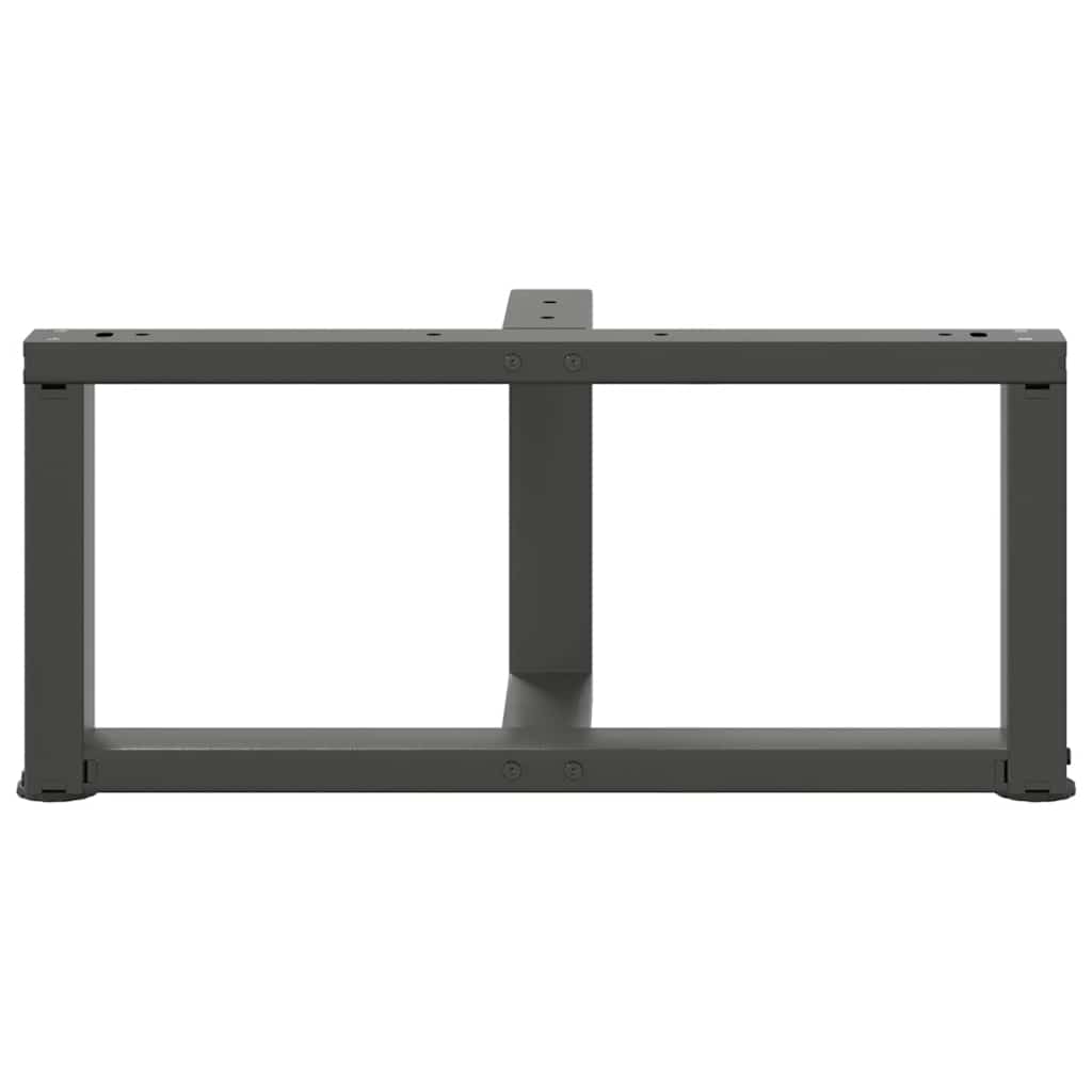 Pieds de table basse en T, 2 pièces, anthracite, 60 x 25 x (30-31) cm, acier - XIOS