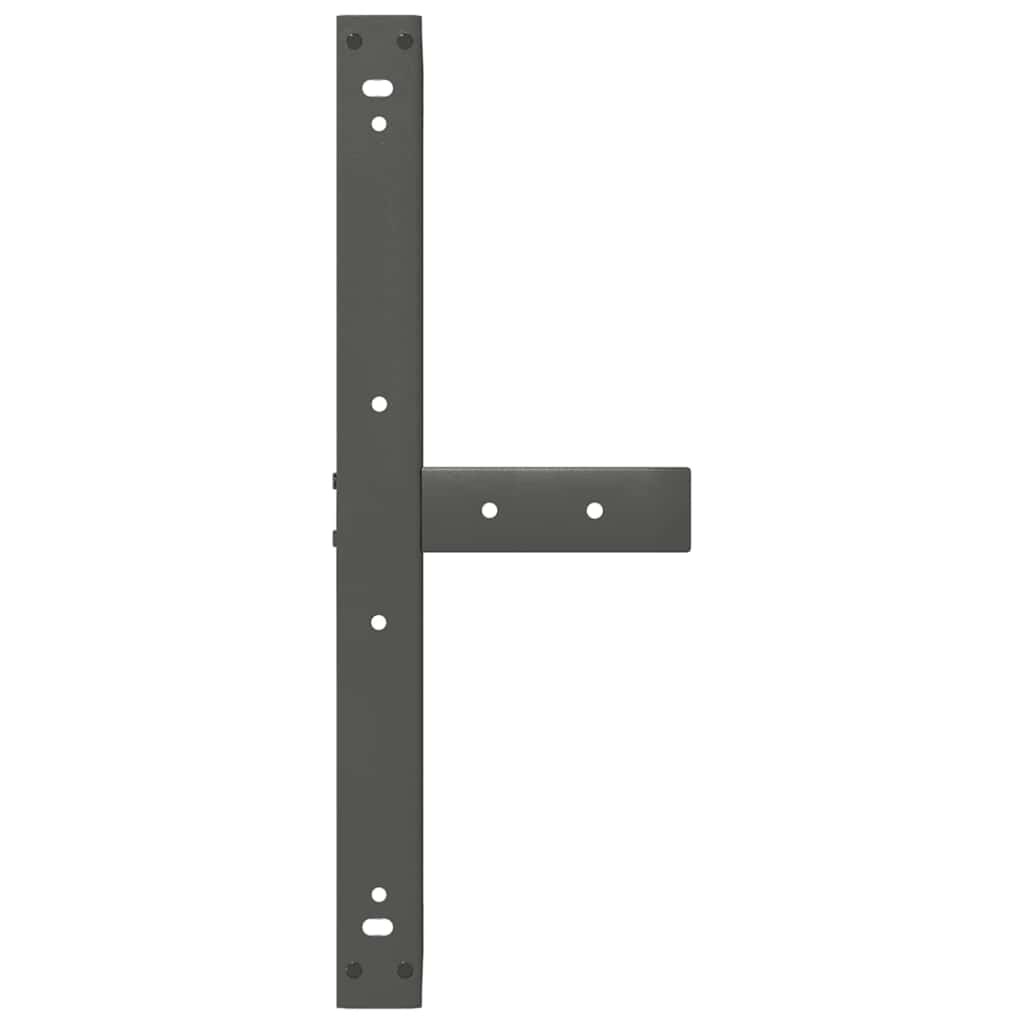 Pieds de table basse en T, 2 pièces, anthracite, 60 x 25 x (30-31) cm, acier - XIOS