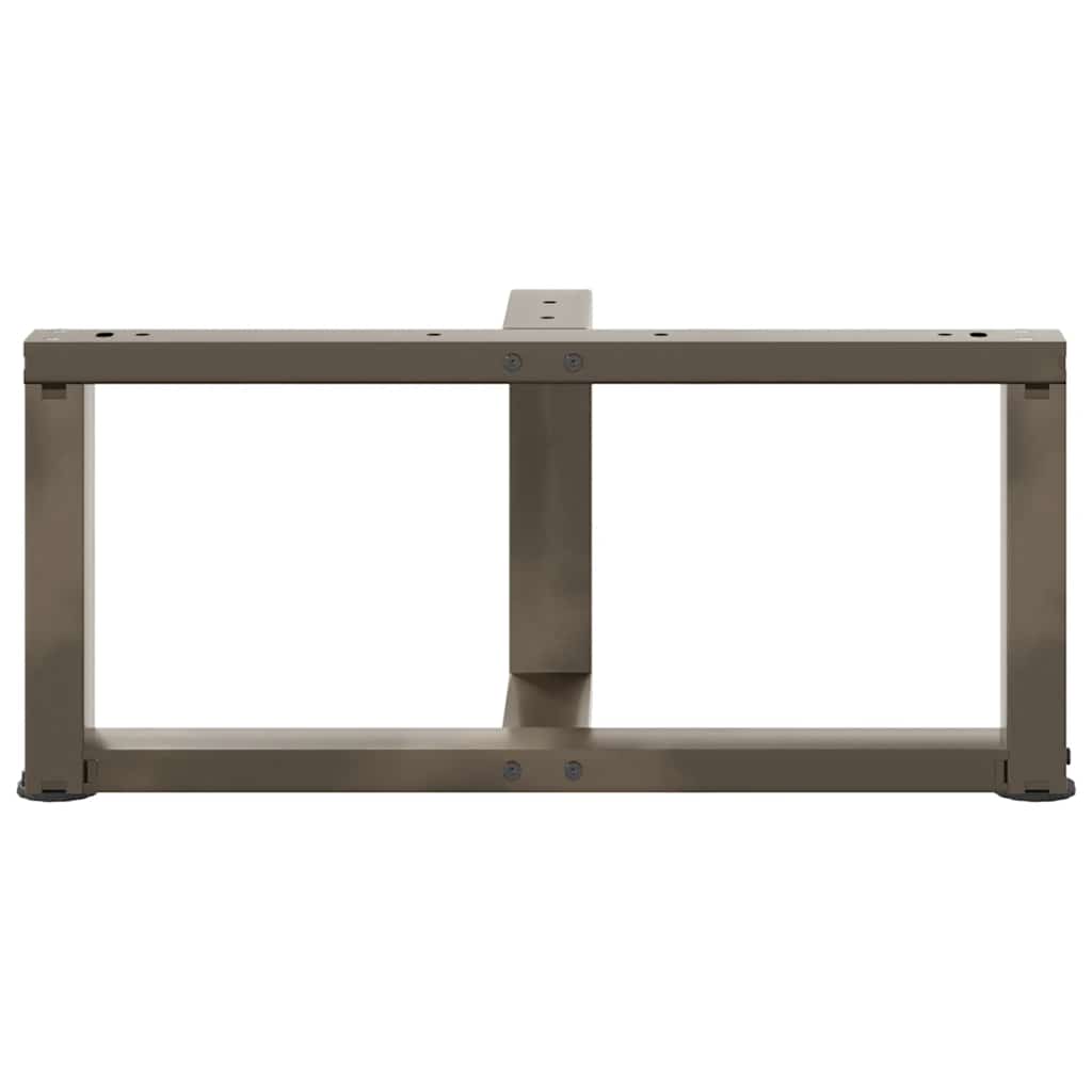 Pieds de table basse en T, 2 pièces, noir, 60 x 25 x (30-31) cm, acier - XIOS
