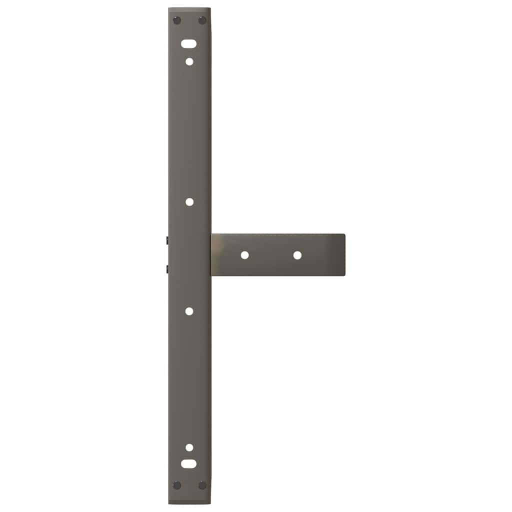 Pieds de table basse en T, 2 pièces, noir, 60 x 25 x (30-31) cm, acier - XIOS