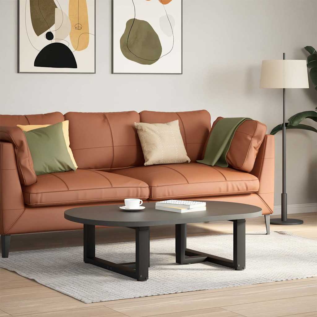 Pieds de table basse en T, 2 pièces, noir, 70 x 25 x (30-31) cm, acier - XIOS