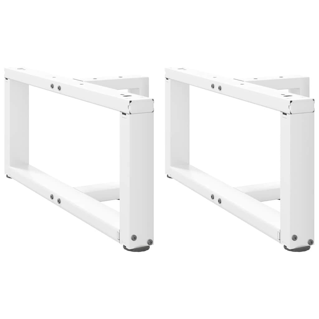 Pieds de table basse en T, 2 pièces, blanc, 70 x 25 x (30-31) cm, acier - XIOS