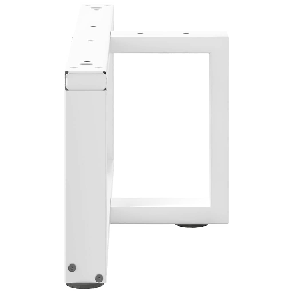 Pieds de table basse en T, 2 pièces, blanc, 70 x 25 x (30-31) cm, acier - XIOS