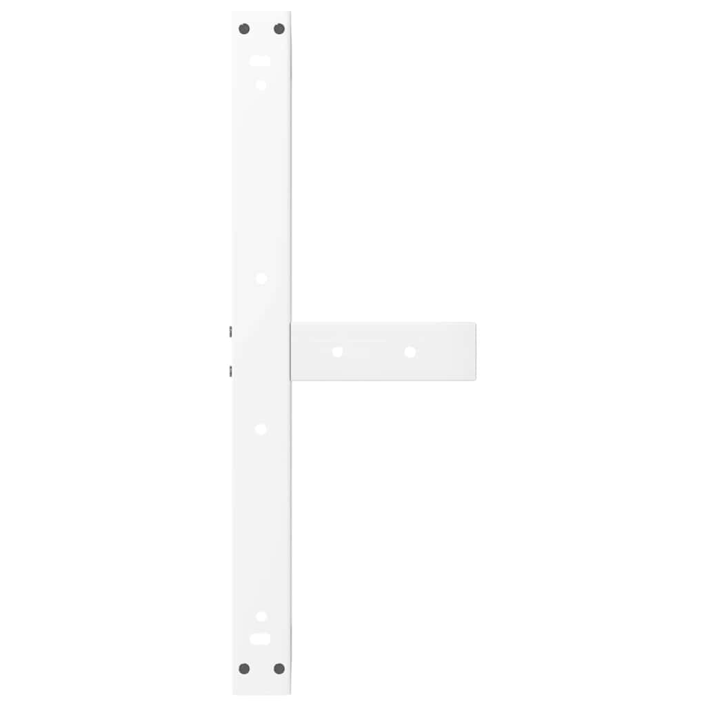 Pieds de table basse en T, 2 pièces, blanc, 70 x 25 x (30-31) cm, acier - XIOS