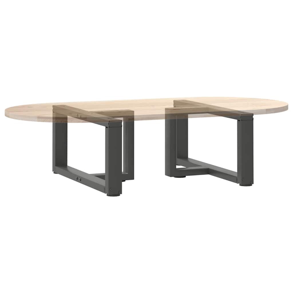 Pieds de table basse en T, 2 pièces, anthracite, 70 x 25 x (30-31) cm, acier - XIOS