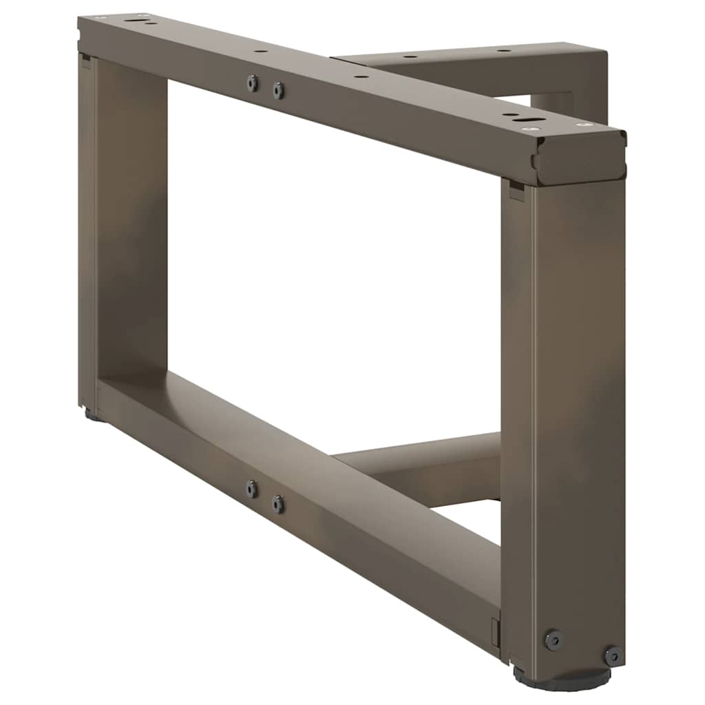 Pieds de table basse en T, 2 pièces, noir, 70 x 25 x (30-31) cm, acier - XIOS