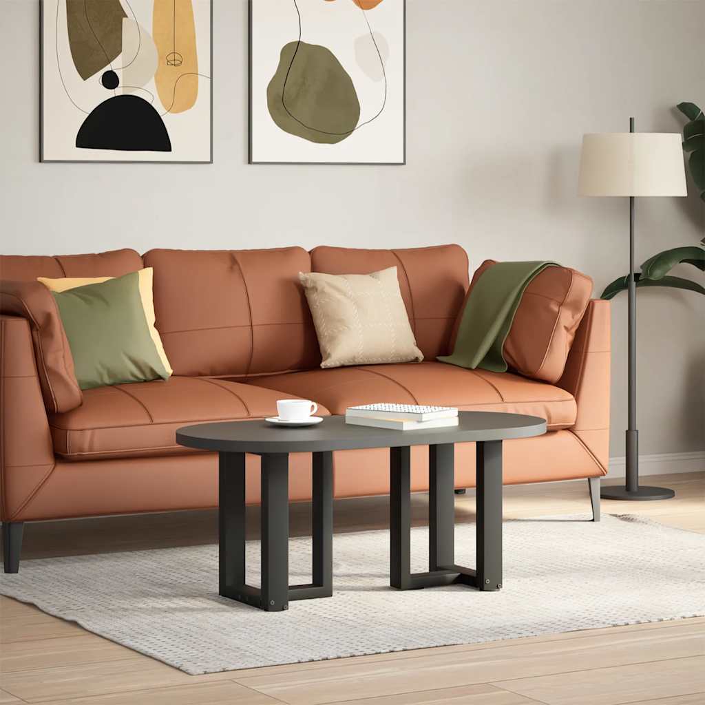 Pieds de table basse en T, 2 pièces, noir, 28 x 25 x (42-43) cm, acier - XIOS