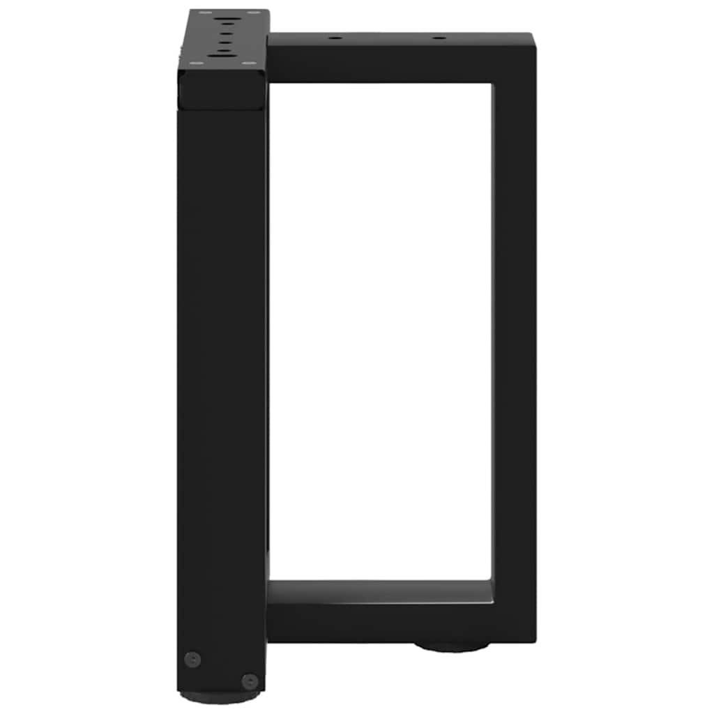 Pieds de table basse en T, 2 pièces, noir, 28 x 25 x (42-43) cm, acier - XIOS