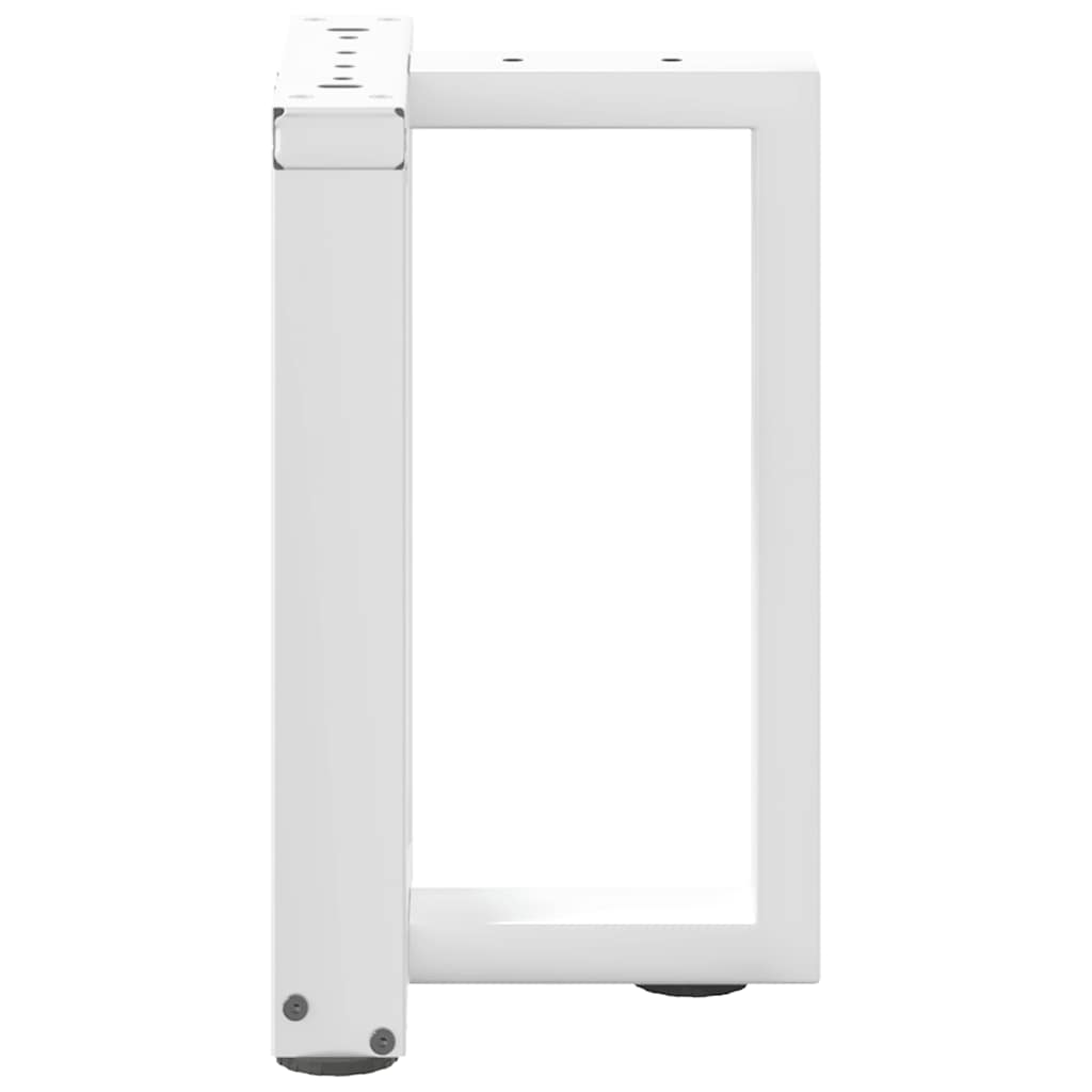 Pieds de table basse en T, 2 pièces, blanc, 28 x 25 x (42-43) cm, acier - XIOS