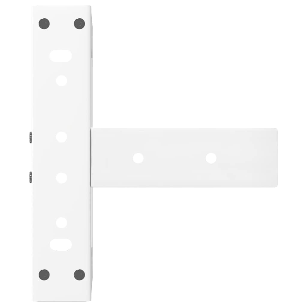 Pieds de table basse en T, 2 pièces, blanc, 28 x 25 x (42-43) cm, acier - XIOS